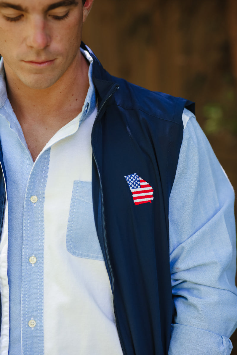 トップス phingerin FULL PACK VEST BLUE Phingerin Full Pack Vest in Blue | Blues Store