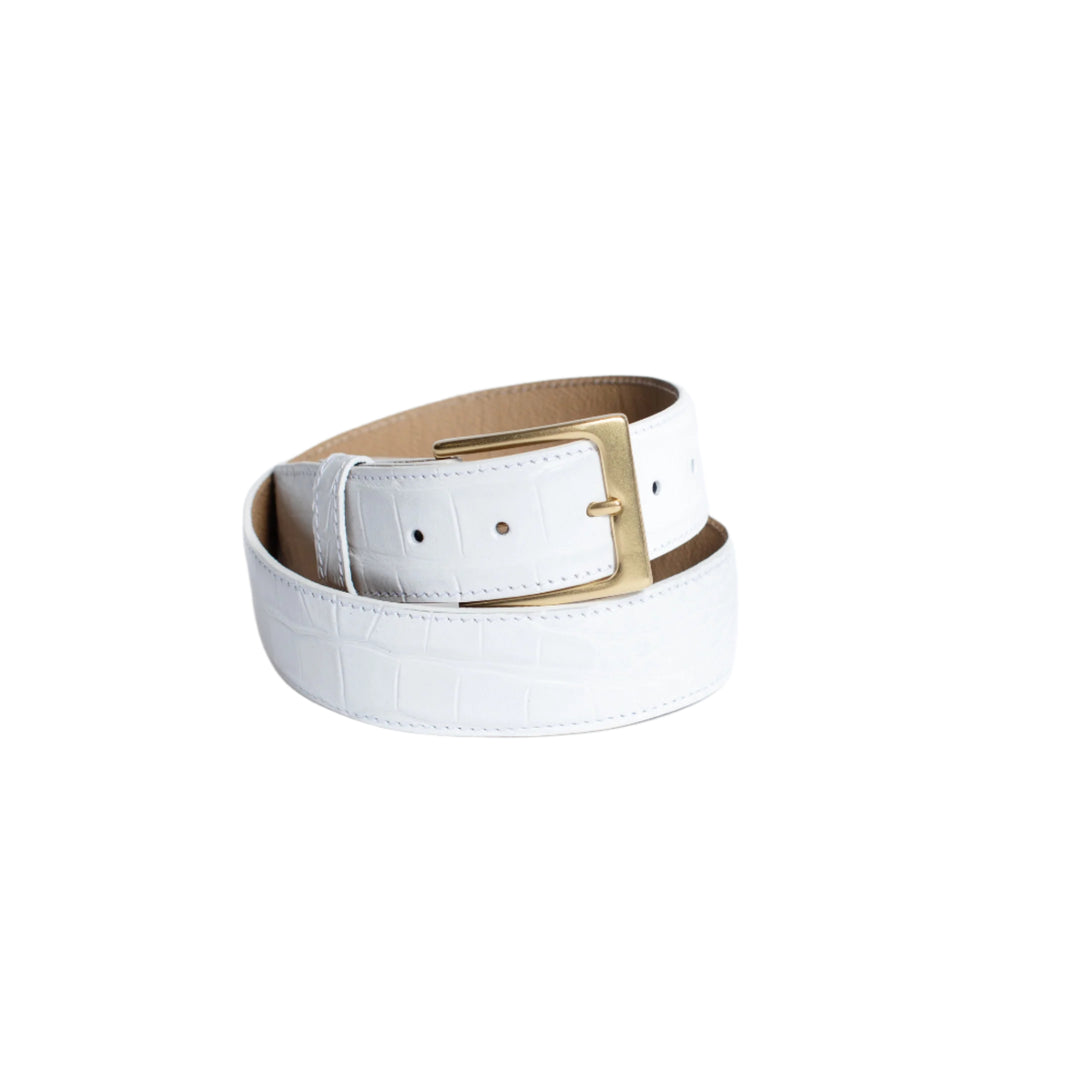 Full Skin Belt, White Matte Alligator – Blair's Belts