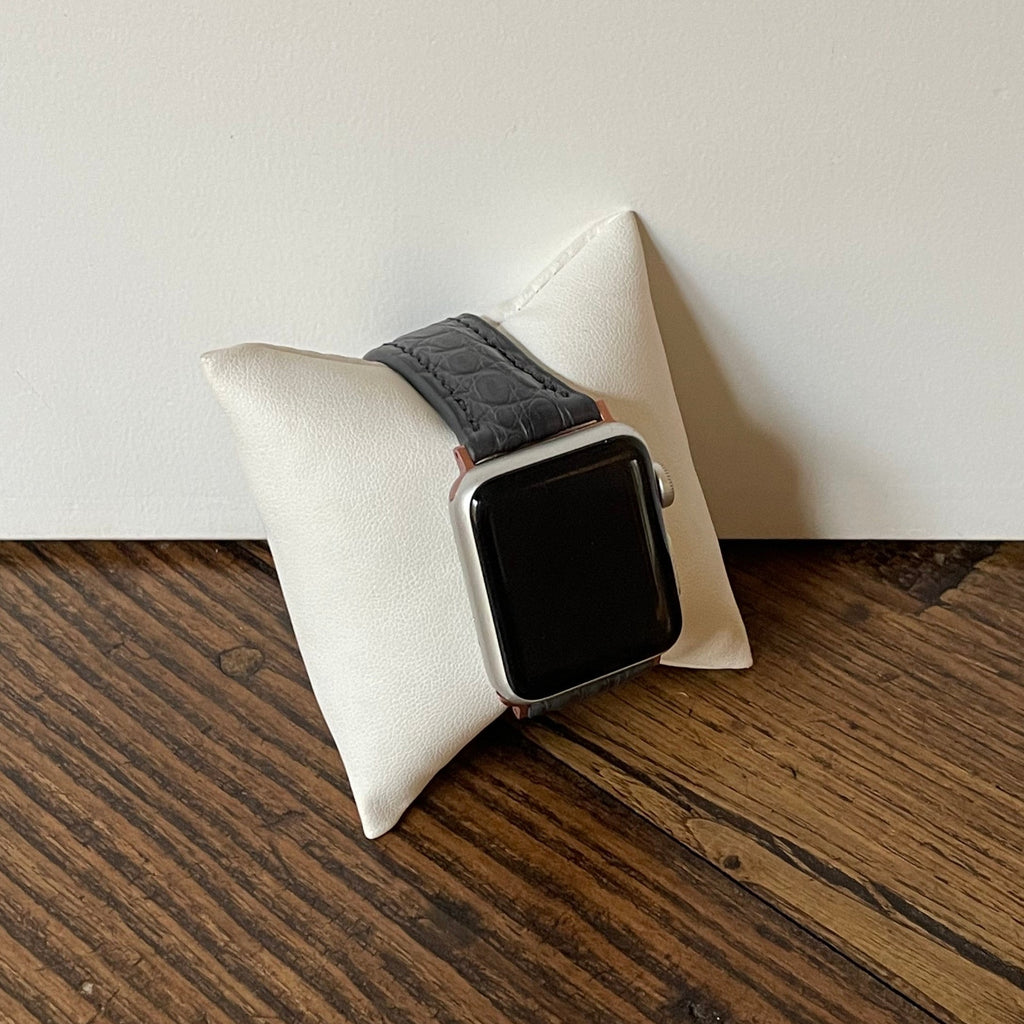 Apple Watch Band Dark Grey Matte Alligator Blair s Belts