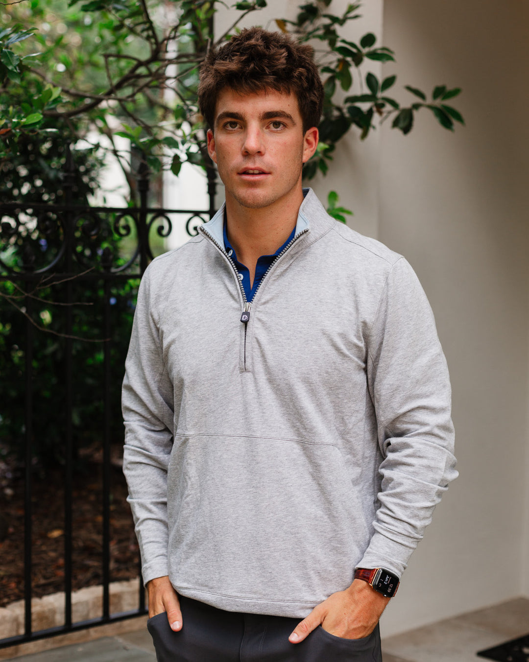 Gray quarter zip hotsell